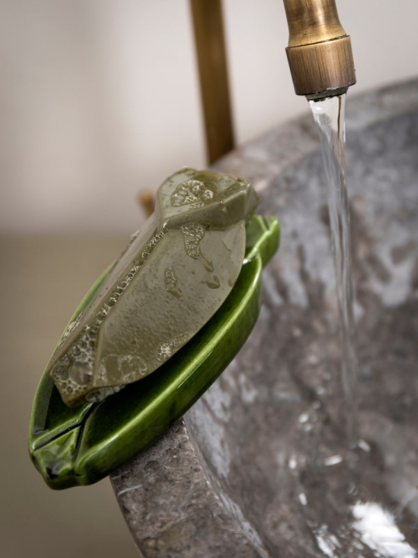 Coffret grande Cigale Provence + porte-savon vert